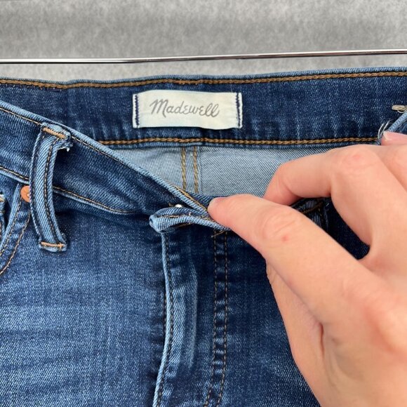 Madewell Womens 10" High Rise Skinny Jeans Size 26 Tall Long Classic Whiskering - Picture 7 of 15